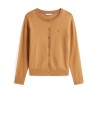 Cardigan color senape