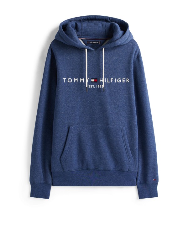 Blue hoodie with lettering