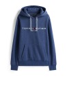 Blue hoodie with lettering