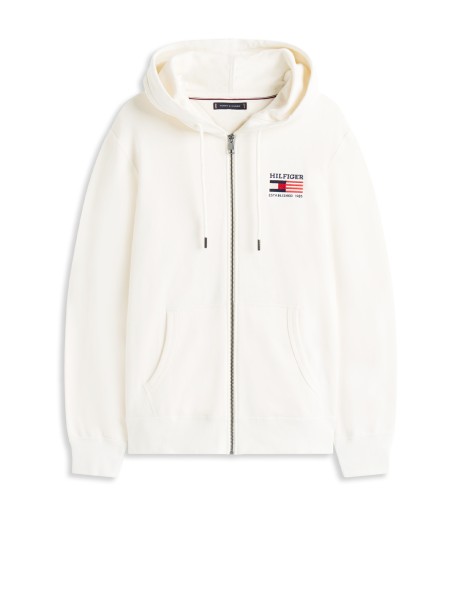 Ivory hoodie with logo