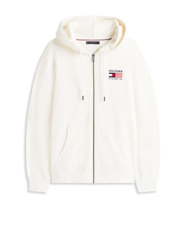 Ivory hoodie with logo