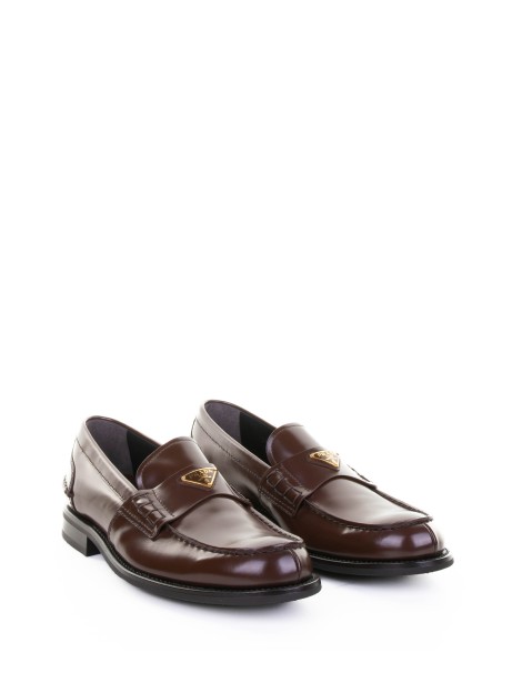 Mocassino in pelle lucida color marrone 2