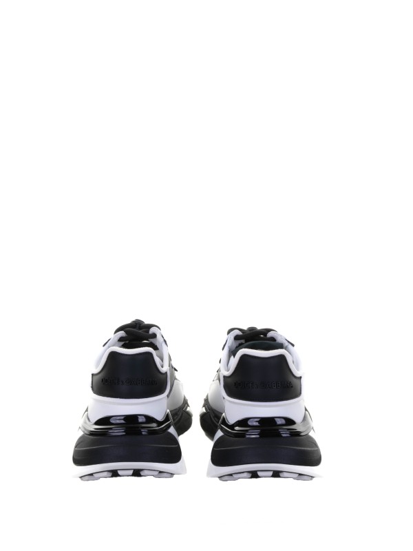 Sneaker in tessuto nera e bianca