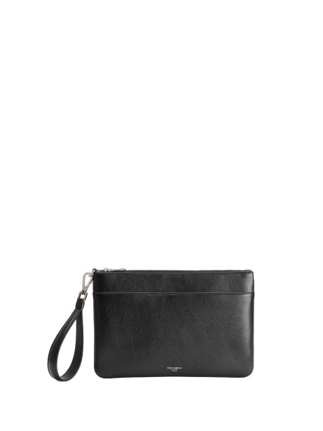 Necessaire in pelle di vitello nero