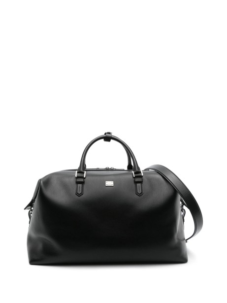 Duffle Bag in pelle di vitello nero