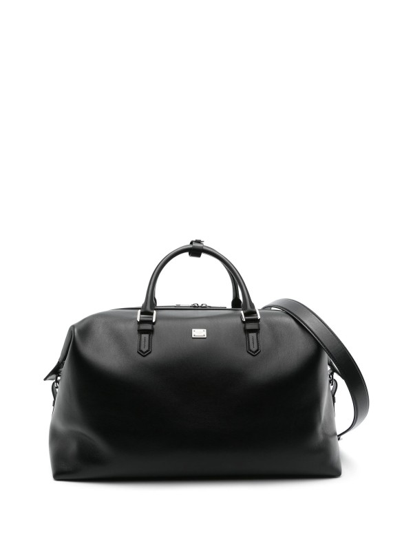 Duffle Bag in black calfskin
