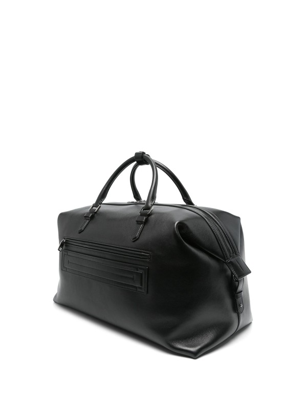 Duffle Bag in pelle di vitello nero