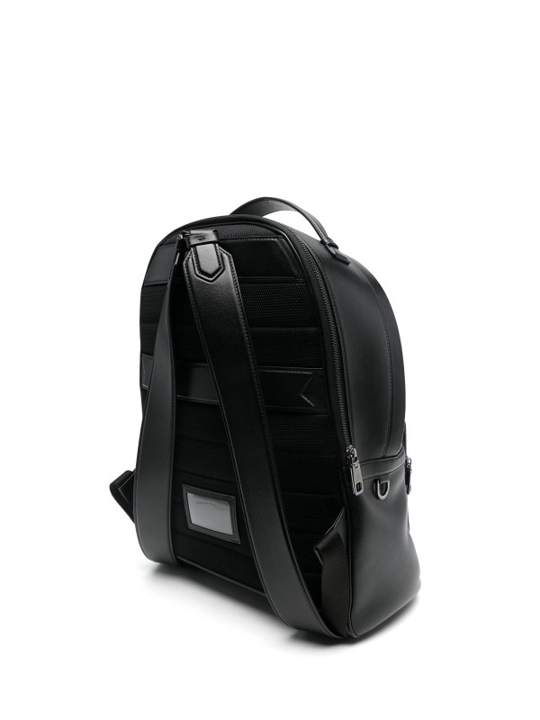 Black calfskin backpack