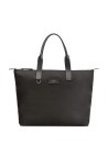Black calfskin shopping bag