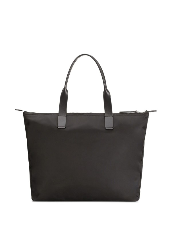 Black calfskin shopping bag