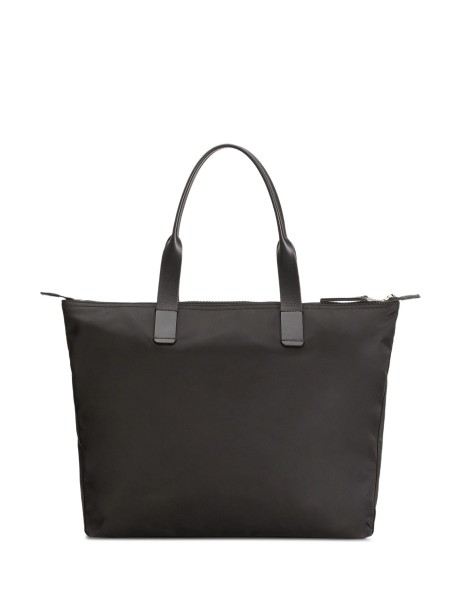 Black calfskin shopping bag
