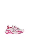 Sneaker in tessuto bianche e rosa