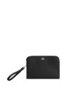 Pochette in pelle di vitello nero