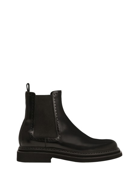 Black calfskin ankle boot