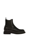 Black calfskin ankle boot