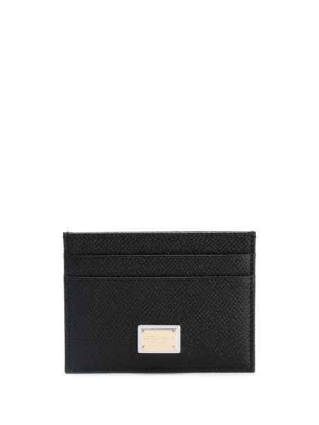 Porta carte in vitello nero