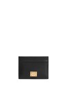 Black calfskin card holder