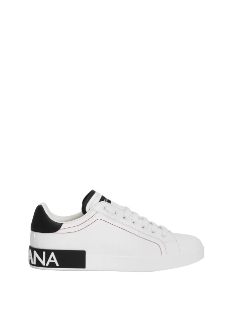 Sneaker in pelle di vitello Bianco e nero