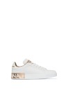 Sneakers in pelle di vitello oro