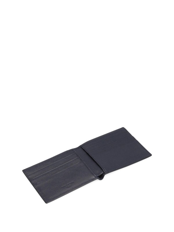 Blue calfskin wallet