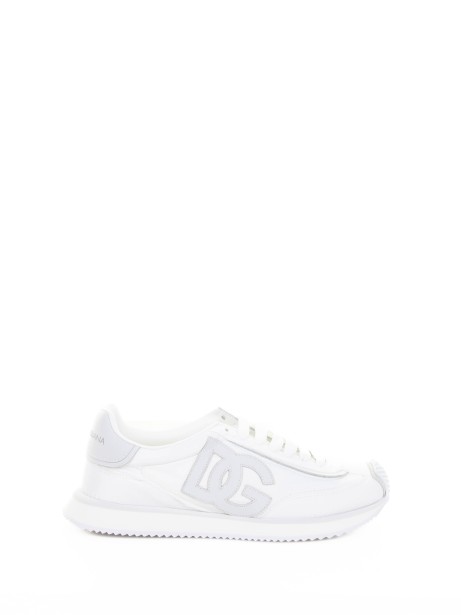 Sneaker in mix materiali bianca