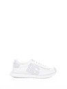 Sneaker in mix materiali bianca