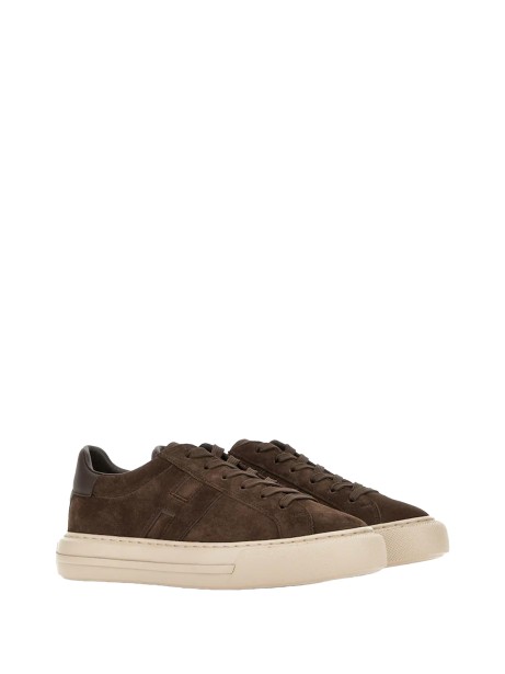 Brown suede sneakers