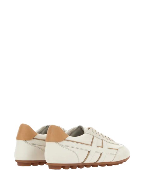 Sneakers in pelle scamosciata beige