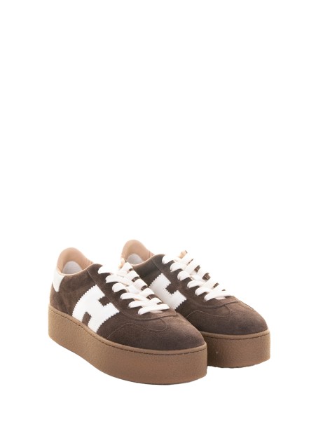 Sneakers in pelle scamosciata marrone 2