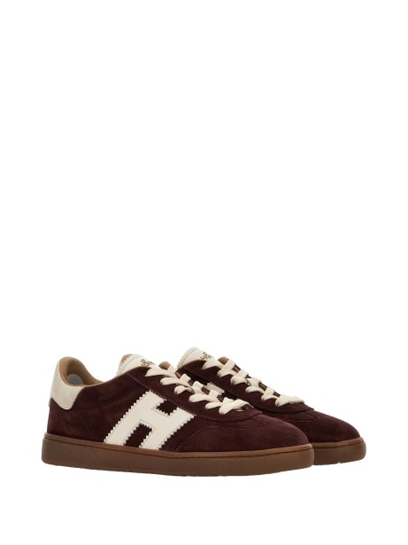 Sneakers in pelle scamosciata bordeaux 2