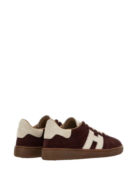 Sneakers in pelle scamosciata bordeaux