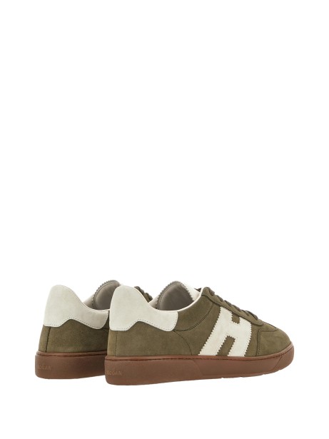 Sneakers in pelle scamosciata verde