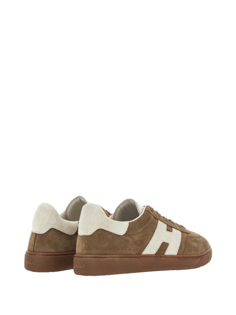 Sneakers in pelle scamosciata beige