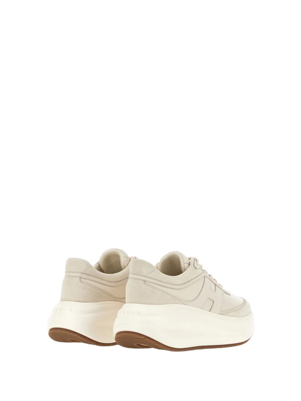 Ivory suede sneakers