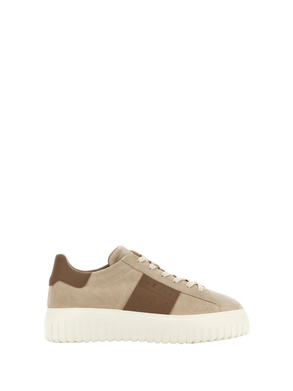 Sneakers in pelle scamosciata