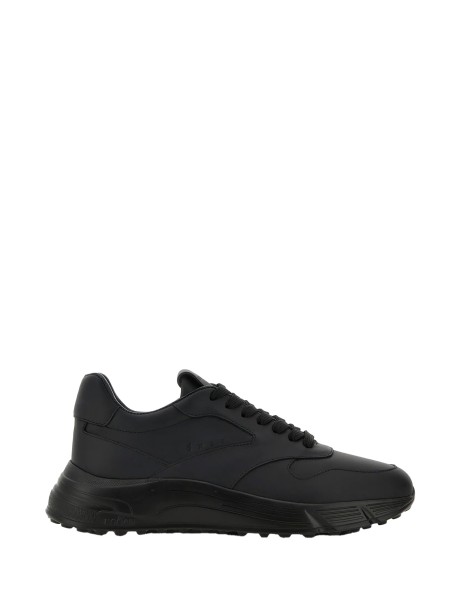Sneakers in pelle liscia nera