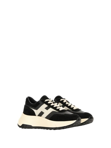 Sneakers in pelle scamosciata nero 2