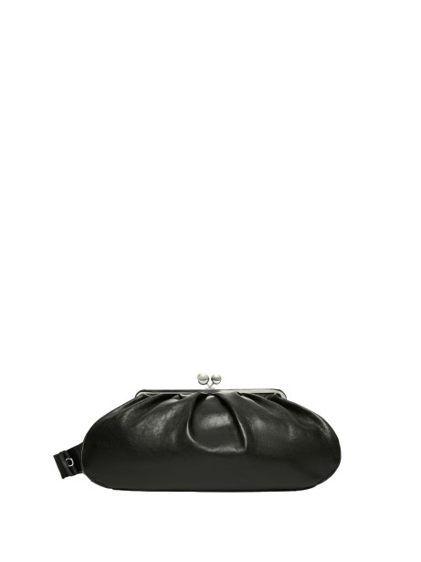 Borsa in pelle lucida nera