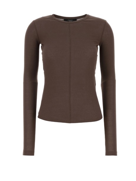 Maglia in cotone cioccolato