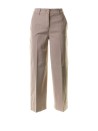 Women's high-waisted beige trousers
