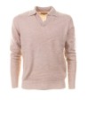 Maglia in alpaca beige uomo