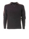 Maglia in alpaca marrone uomo