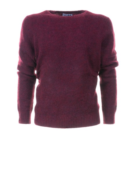 Men's Crew Neck Sweater in Burgundy