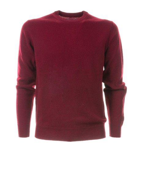 Men's Crew Neck Sweater in Burgundy