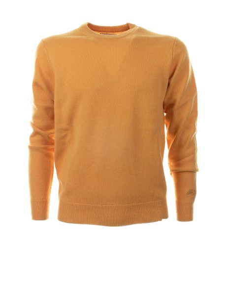 Maglia girocollo uomo mostarda