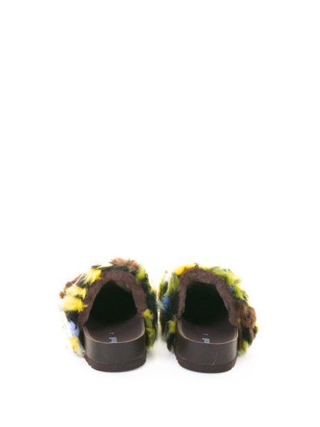 Alaska 3.0 Sabot in multicolored synthetic fur