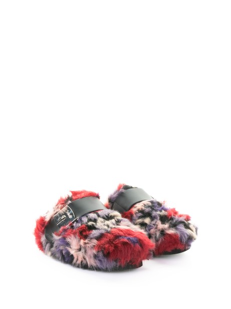 Sabot Alaska 3.0 in pelliccia sintetica multicolore rosso 2