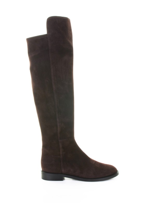 Stivale testa di moro in suede