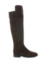 Stivale testa di moro in suede