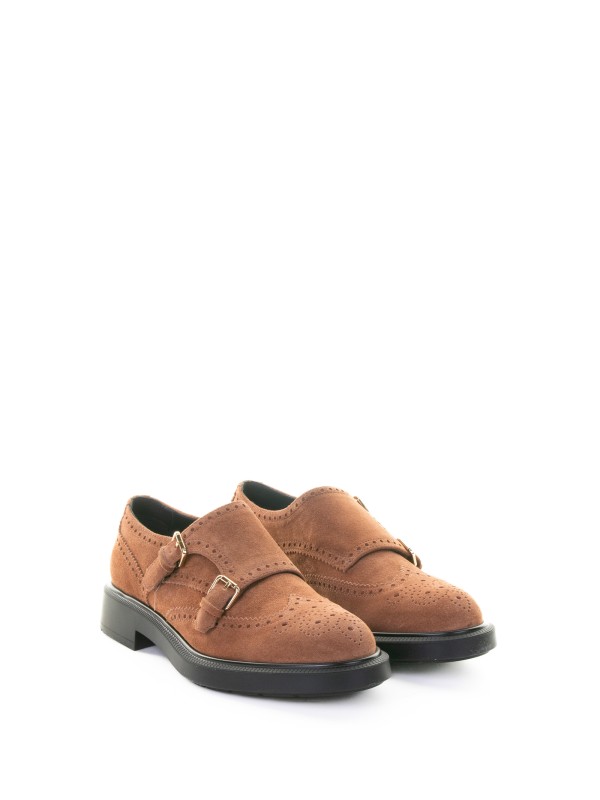Mocassino doppia fibbia in suede